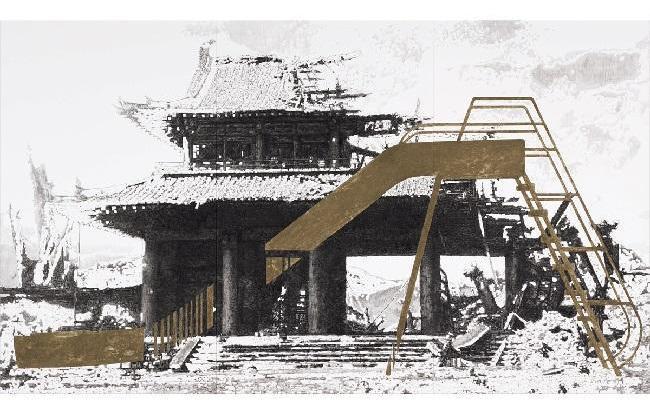 南条嘉毅《羅城門》（2017年） 京都でのレジデンスで昔の平安京にインスパイアされて制作。 高松市美術館第3期常設展（9月28日～12月22日）に出品予定
