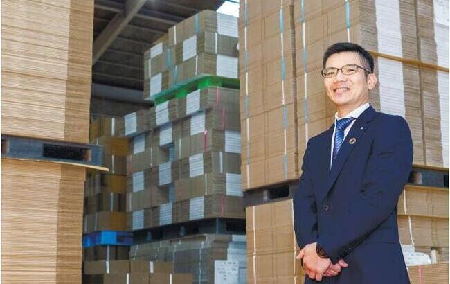 朝日段ボールの製品倉庫=高松市国分寺町