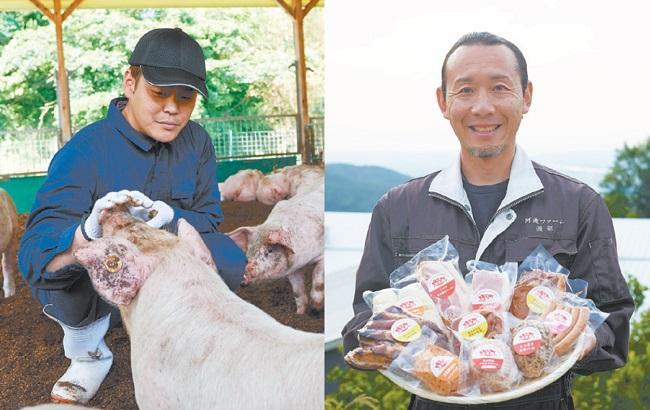 （写真左から）生産事業部　肥育事業　海部　哲央さん、生産事業部　繁殖事業　渡部　泰光さん
