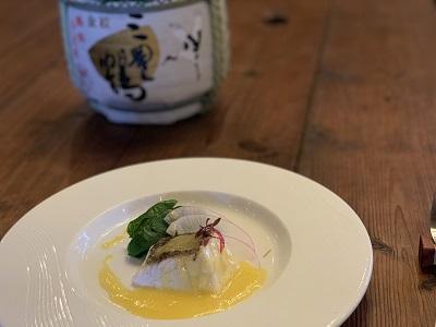 「地域食文化継承レストラン」で提供した 荘内半島の鯛のポワレ 室本甘酒みかんバターソース