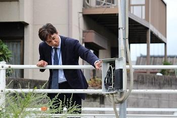 河川の水位センサーを確認