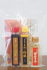 橙酢、本みりん、だし醤油のセット商品を セルフうどん店「空海房」でテスト販売中