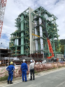 大洲バイオマス発電所工事視察の様子