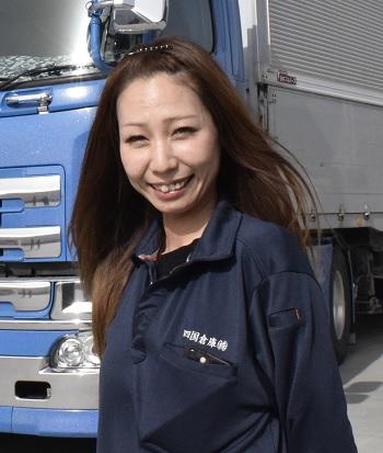 運送部門 高橋春陽さん(今治精花高校出身)