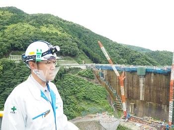 現在工事中の椛川ダム(高松市